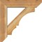 Ekena Millwork Balboa Slat Rough Sawn Bracket w/ Offset Brace, Western Red Cedar, 6"W x 24"D x 24"H BKT0604X24X24BOA06RWR - alternate 3